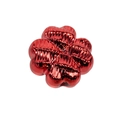 Perlina a quadrifoglio in acrilico rosso vivace con trama radiale per gioielli fai-da-te - Quadrifoglio - Rosso (Perline Increspate)