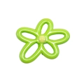 Handmade fruit green hollow flower charm with a soft yellow center bead for DIY jewelry - Fruit Green