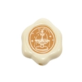 Perlina orologio retrò color crema ondulata con design fontana arancione per gioielli fai da te - Orologio / Stile Sigillo di Cera Festivo / Caffè Chiaro