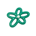 Vibrant emerald green candy flower charm with white pistil for DIY jewelry making - Dark Green
