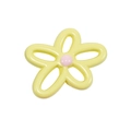 Cute hollow yellow flower pendant with pink center for DIY jewelry making - Light Yellow