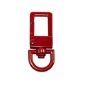 Red swivel lobster clasp with square hook for DIY keychains and bag accessories - Red
