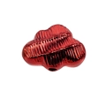 Perlina a nuvola rosso metallizzato con trama ondulata per gioielli fai-da-te e ciondoli - Nuvola - Rosso (Perline Increspate)