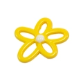 Vibrant yellow five-petal flower bead accessory with a white center for DIY jewelry making - Dark Yellow