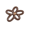 Brown hollow five-petal flower bead accessory for DIY jewelry making and crafts - Dark Coffee