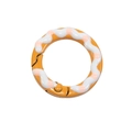 Orange round spring ring buckle with hand-painted polka dots for DIY keychains - Orange