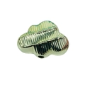 Perlina in metallo dorato a forma di nuvola con strisce per gioielli fai da te - Nuvola - Verde (Perline Increspate)