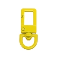 Vibrant yellow square lobster clasp keychain accessory with rotating D-ring swivel base - Yellow