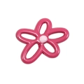 Irregular candy color flower bead accessory in vibrant rose pink and light pink - Peach