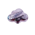 Perla in acrilico a forma di nuvola viola metallizzata con foro per gioielli fai-da-te - Nuvola - Viola (Perline Increspate)