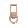 Square matte lobster clasp keychain swivel hook in light pink finish for DIY bags - Brown