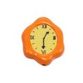 Oranje smeltende klok kraal met Romeinse cijfers voor het maken van DIY sieraden - Klok / Klok Wijzerplaat Stijl / Oranje