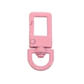 Pink metal lobster swivel clasp connector for DIY bags and keychains with 360-degree D-ring - Light Pink