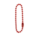 12cm red metal ball bead chain with matching connector clasp for DIY jewelry making - Red