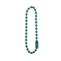 Deep teal 12cm metal ball chain with matching connector for DIY jewelry and keychain tag - Pine Green