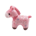 Rosa Pony Anhänger mit 2026 Gravur für DIY handgemachten Schmuck und Zubehör - Pony / Rosa