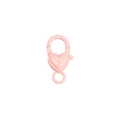 Fermoir mousqueton rose en forme de cœur en alliage peint pour bijoux et sacs DIY - Rose