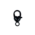 Fermoir mousqueton cœur noir en alliage pour bijoux DIY et accessoires de sacs à main - Noir