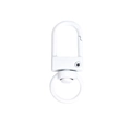 Fermoir mousqueton pivotant blanc avec anneau en D pour bijoux et porte-clés DIY - Blanc