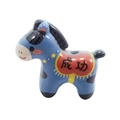 Blauwe keramische ponybedel met succes-kanji voor DIY-kettingen en sleutelhangers - Pony / Blauw