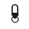 Mousqueton pivotant noir mat pour porte-clés DIY et accessoires de sacs à main - Noir