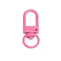 Mousqueton pivotant en métal rose avec finition peinte pour la création de porte-clés - Pêche