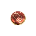 Perla in acrilico rosso con simpatico disegno di arachide e cornice dorata - Perla - Arachide