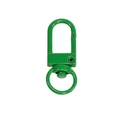 Mousqueton pivotant en métal vert peint pour accessoires de porte-clés DIY - Vert Foncé