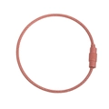 Rose gold steel wire keychain cable with secure knurled screw lock for DIY jewelry - Lotus Pink