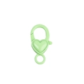 Fermoir mousqueton en forme de cœur vert clair pour bijoux DIY et accessoires - Vert clair