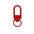 Mousqueton pivotant laqué rouge en métal pour création de porte-clés DIY - Rouge