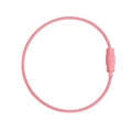 Pink coated steel wire keychain with a secure screw lock for DIY jewelry making - Peach