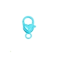 Fermoir mousqueton en forme de cœur bleu clair pour bijoux DIY et porte-clés - Bleu clair