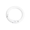 DIY white alloy spring O-ring carabiner for keychains and bag accessories - 20mm / White
