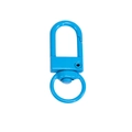 Fermoir mousqueton peint bleu brillant avec anneau rotatif à 360 degrés pour porte-clés - Bleu foncé