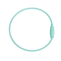 Mint green braided wire keychain cable loop with textured screw lock closure - Emerald