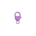 Mousqueton cœur violet laqué pour porte-clés et accessoires de bijoux DIY - Violet