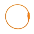 Vibrant orange wire rope keychain with knurled barrel screw lock for DIY crafts - Orange