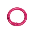 Vibrant rose pink round spring snap hook with smooth lacquer finish for DIY keychains - 20mm / Rose Red