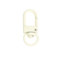 Mousqueton pivotant blanc crème avec anneau en D pour accessoires de porte-clés DIY - Blanc Cassé