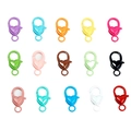 Lot de quinze fermoirs mousquetons en forme de cœur colorés pour bijoux DIY et clés - Multicolore