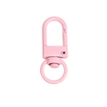 Fermoir mousqueton rose avec anneau rotatif à 360 degrés pour porte-clés DIY et sacs - Rose Clair