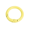 Lemon yellow round spring ring clasp for DIY keychains and bags accessories - Light Yellow
