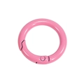 Pink alloy spring o-ring carabiner for DIY bag hardware and keychains - Peach