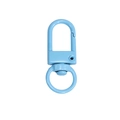 Mousqueton pivotant bleu clair en métal pour porte-clés DIY et accessoires de bijoux - Bleu clair