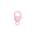 Fermoir mousqueton rose en forme de cœur avec finition laquée pour accessoires DIY - Rose Clair