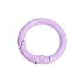 Light purple round spring ring clasp for DIY jewelry making and keychain accessories - Light Purple