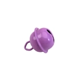Colgante de cascabel redondo de metal pintado púrpura con lazo para accesorios de bricolaje - Púrpura