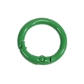 Vibrant green round spring gate ring connector for DIY keychains and bags - Dark Green