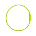 Durable neon green stainless steel wire keychain loop with a secure screw lock mechanism - Fruit Green